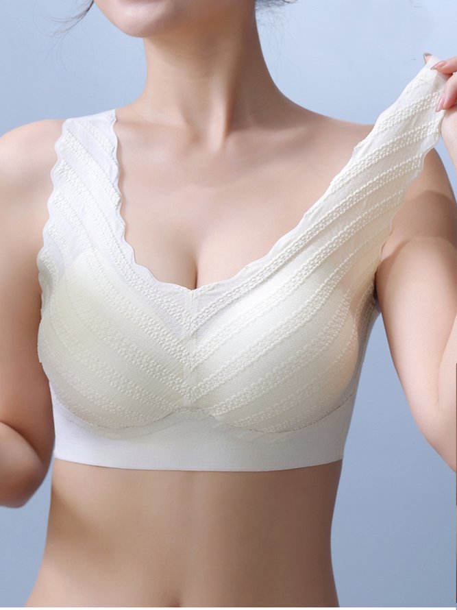 Striped Jacquard Casual Bra & Bralette