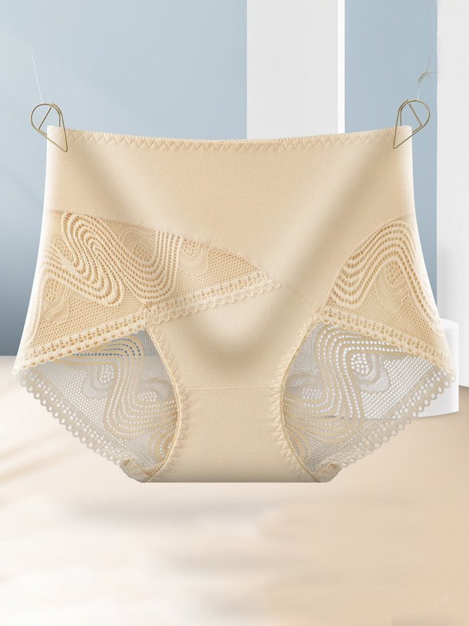 Breathable and Comfortable Lace Cotton High Waist Panties