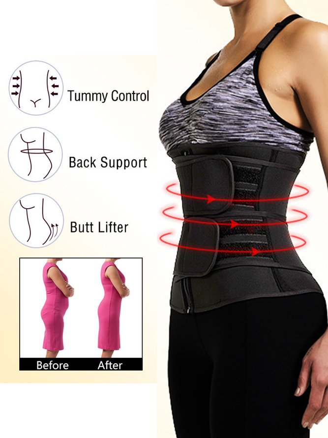 Fitness Sports Protection Velcro Zipper Belt Unisex