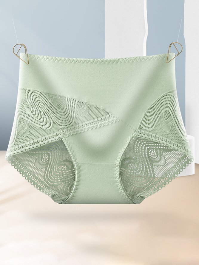 Breathable and Comfortable Lace Cotton High Waist Panties