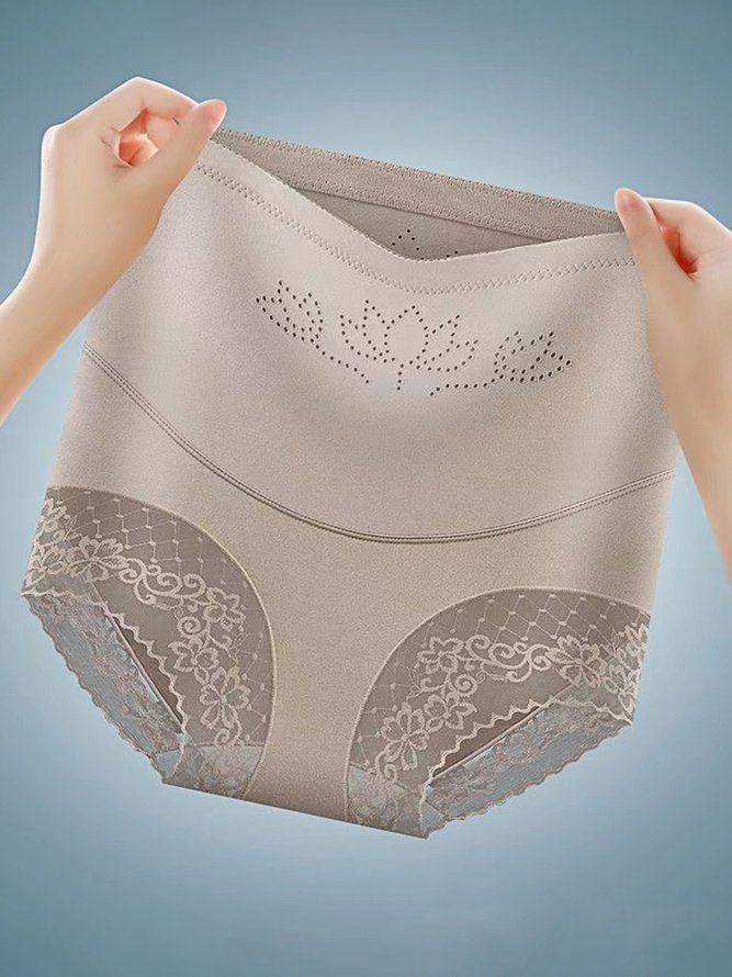 Breathable Lace High Elastic Seamless High Waist Panty