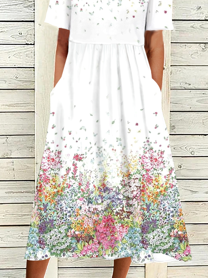 Casual Short Sleeve Knit Dress