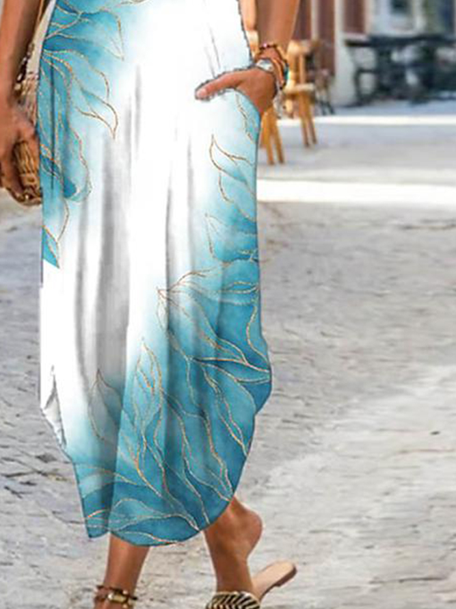 Loose Casual Ombre Dress