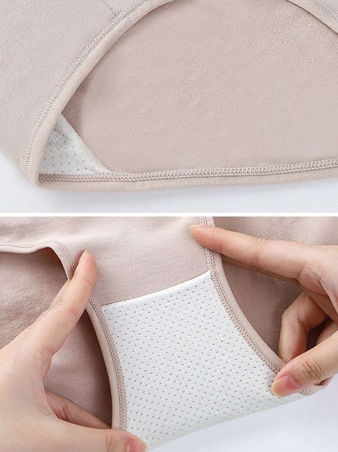 High Waist Cotton Underwear Breathable Abdomen Control Butt Lift Hip Lifting Wormwood Antibacterial Crotch Printed Briefs