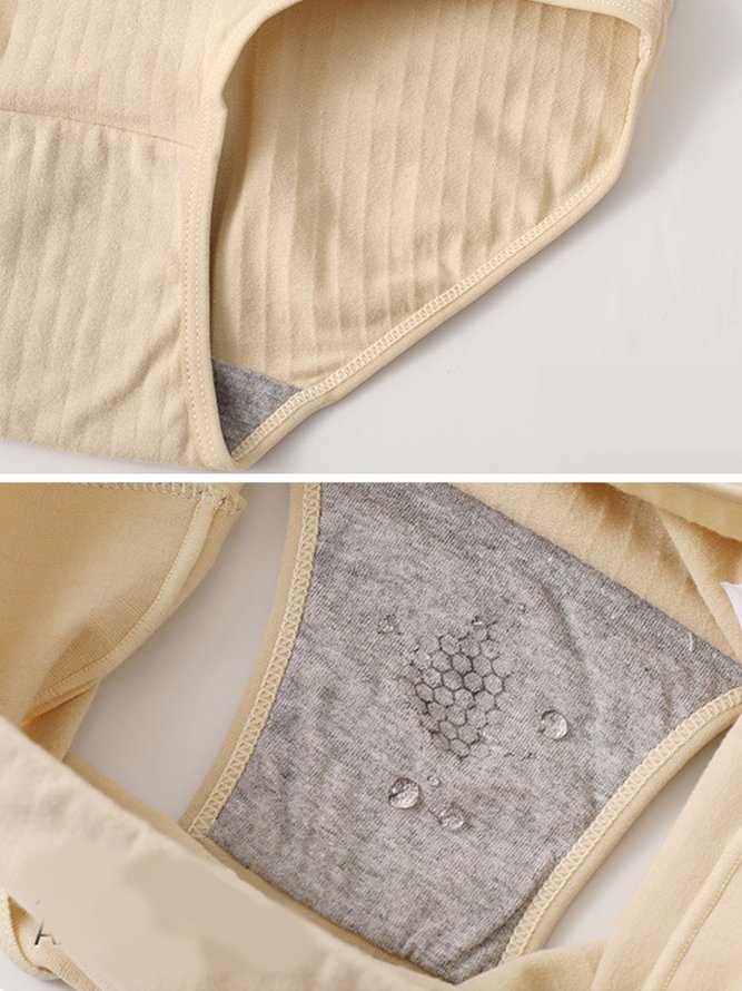 High Waist Abdominal Cotton Crotch Antibacterial Breathable Brief Brief