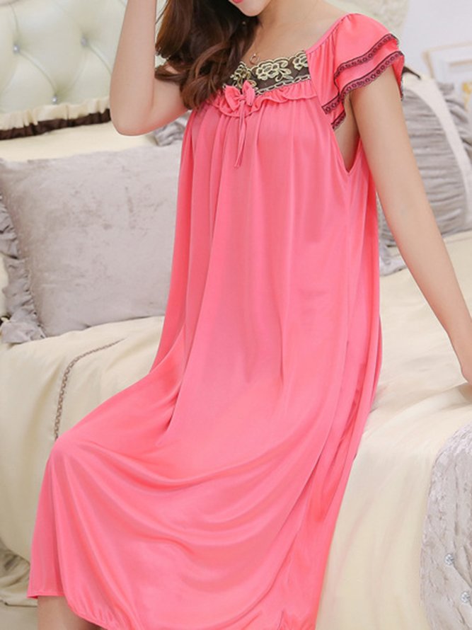 Sexy Lace Mid Length Home Night Dress