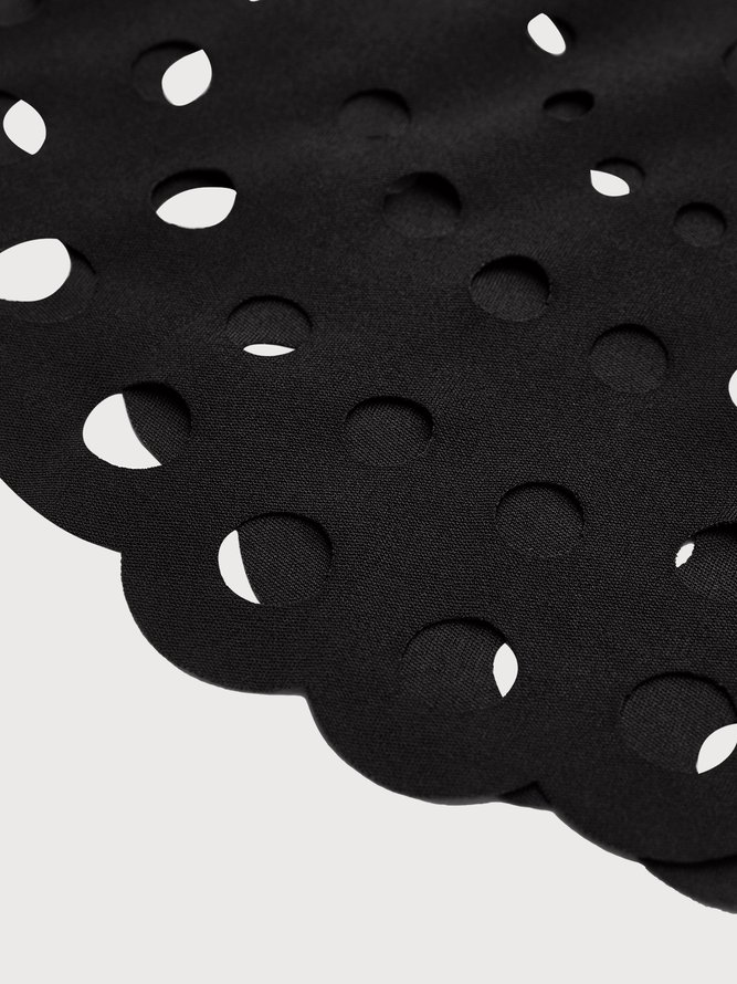 V Neck Plain Elegant Cut Out HemCasual Mini Prom Dress