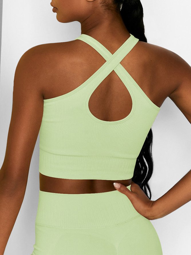 Fitness Sports Vest Fashion Gym Running Cross Strap Bra