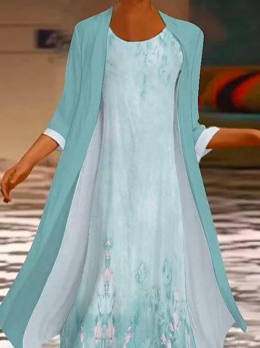 Loose Cotton Floral Elegant Two-Piece Set