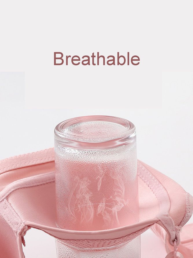 Breathable Wireless Floral Half Lace Bra and Relaxed Bra