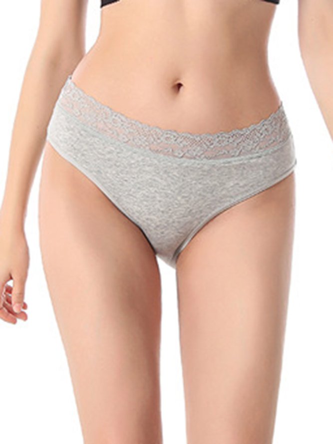 Sexy Lace Cotton Briefs