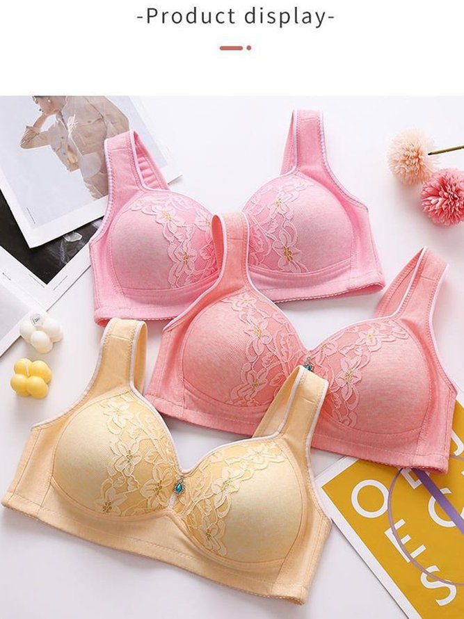 Breathable Comfort Rhinestone Wireless Bra