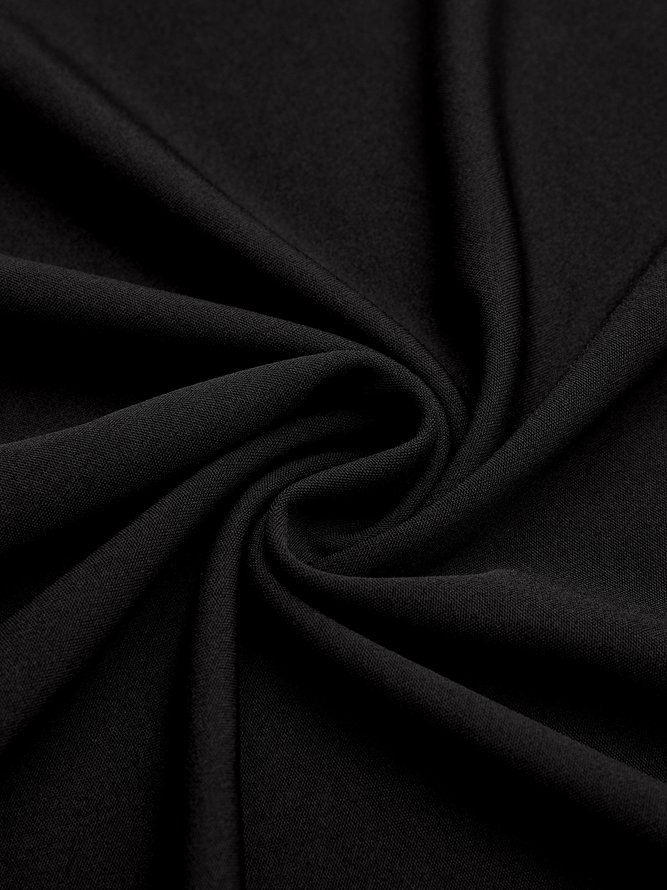 V Neck Plain Elegant Cut Out HemCasual Mini Prom Dress