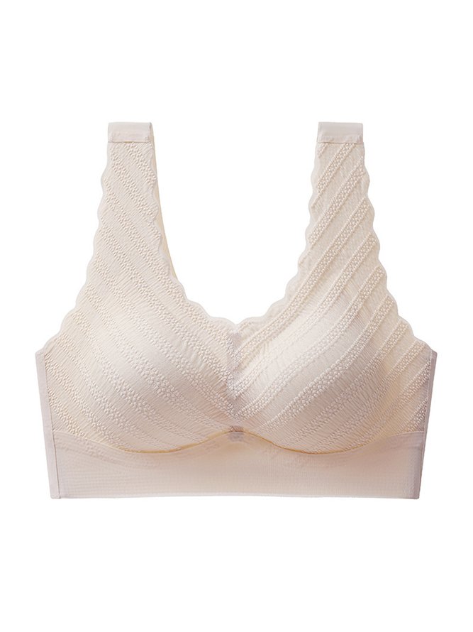 Striped Jacquard Casual Bra & Bralette