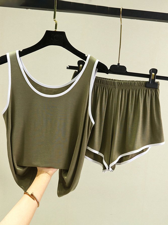 Breathable Comfortable Modal Loose Casual Vest Lounge Set