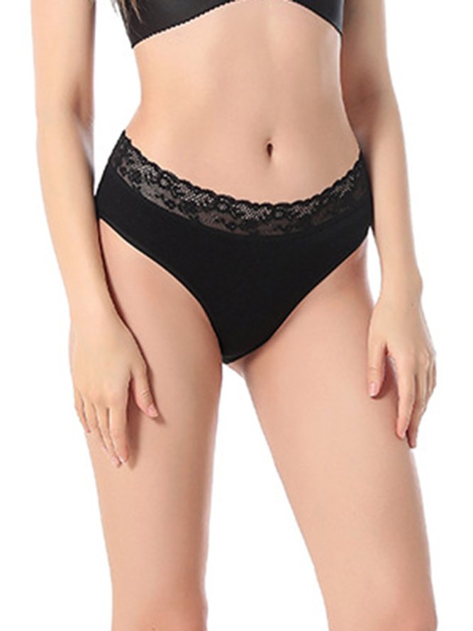 Sexy Lace Cotton Briefs