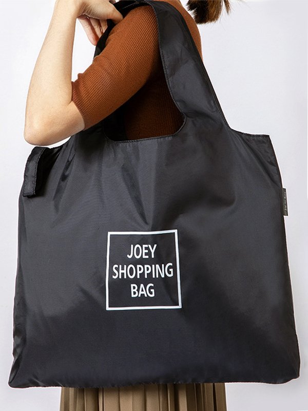 Waterproof Foldable Letter Nylon Shopping Bag Shoulder Bag For Women