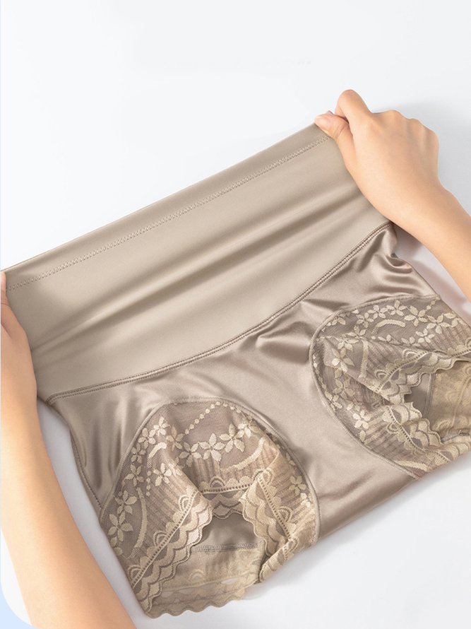 Sexy Lace Breathable Stretch Tummy Control High Waist Briefs