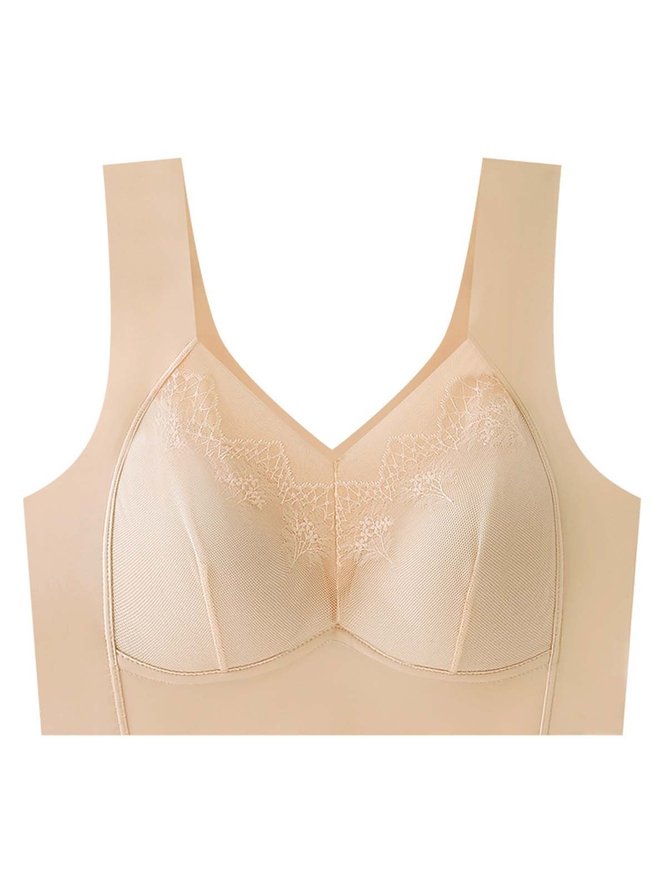 No Trace Breathable Lace Casual V Neck Bra & Bralette