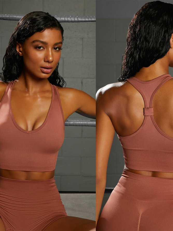 Seamless Yoga Clothing Set Beautiful Back Fitness Sports Yoga Sports Bra