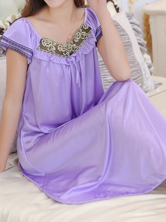 Sexy Lace Mid Length Home Night Dress