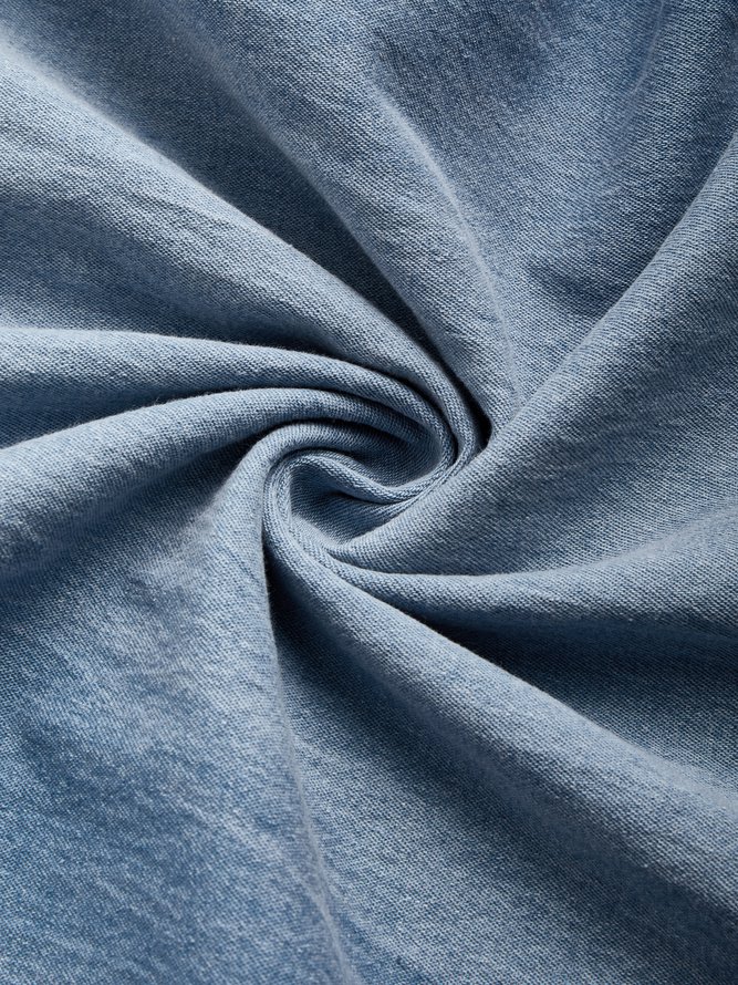 V Neck Solid Casual Midi Dress