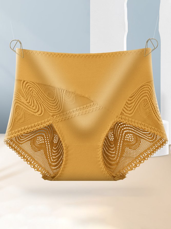 Breathable and Comfortable Lace Cotton High Waist Panties