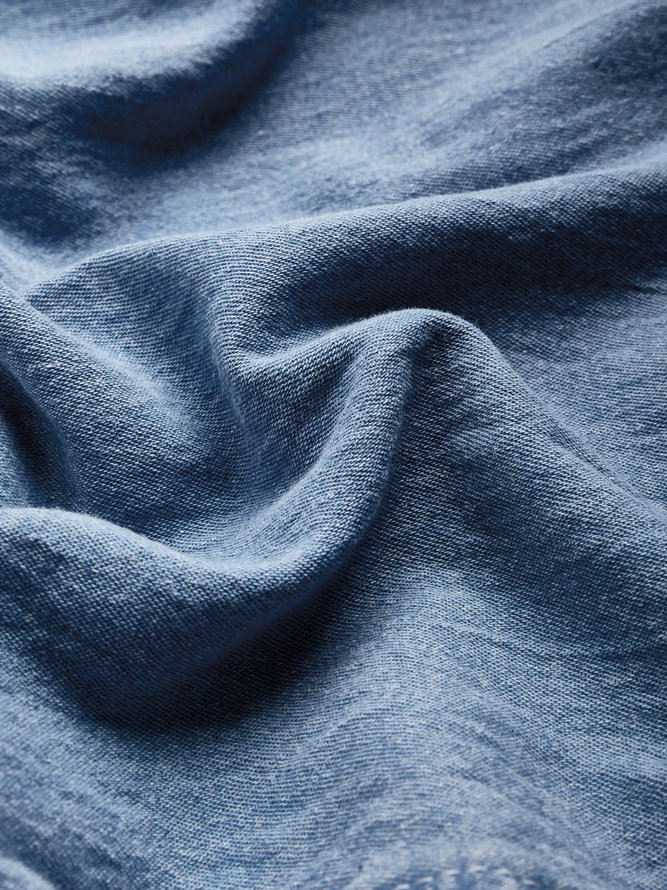 V Neck Solid Casual Midi Dress