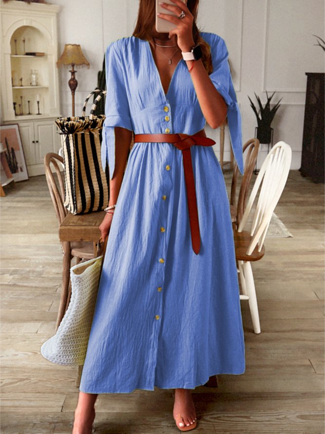 V Neck Casual Casual Dresses