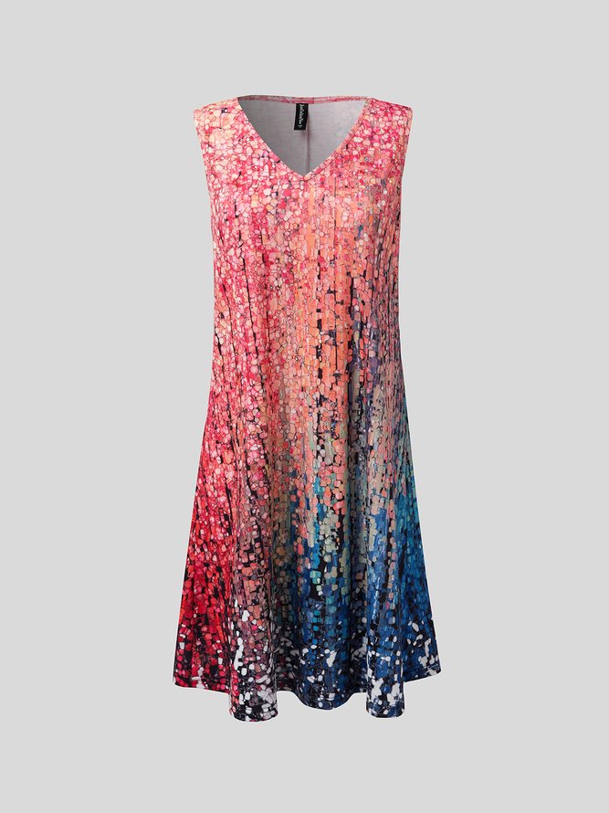 Women's A Line Dress Ombre Shiny Stripe Printed Party Dress