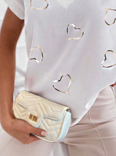 Casual Plain Leather Embossed Clutch Women's Messenger Bag