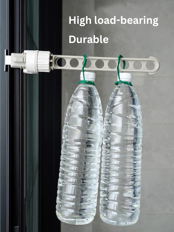 Portable Storage Folding Hanger Hook Indoor Clothes Rack Window Frame Clothes Rod