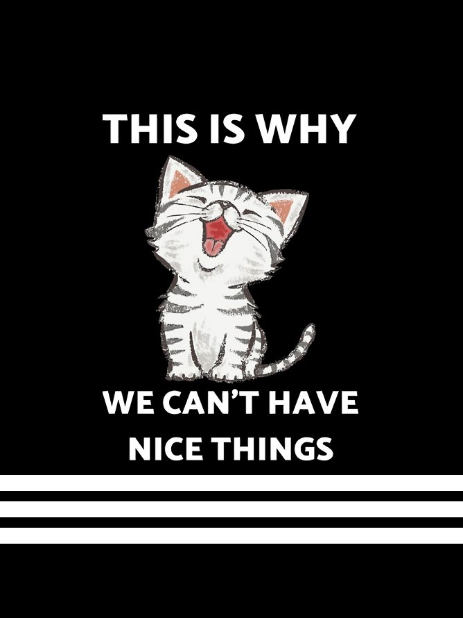 This Is Why Alphabet Cat Canvas Shoulder Bag Women's Tote Bag