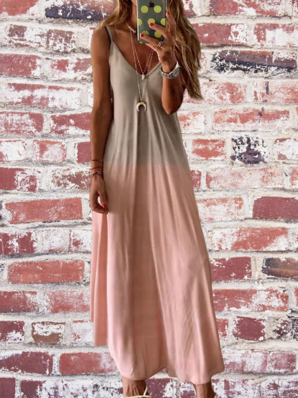 V Neck Sleeveless Cotton Maxi Summer Boho Holiday Linen Dresses