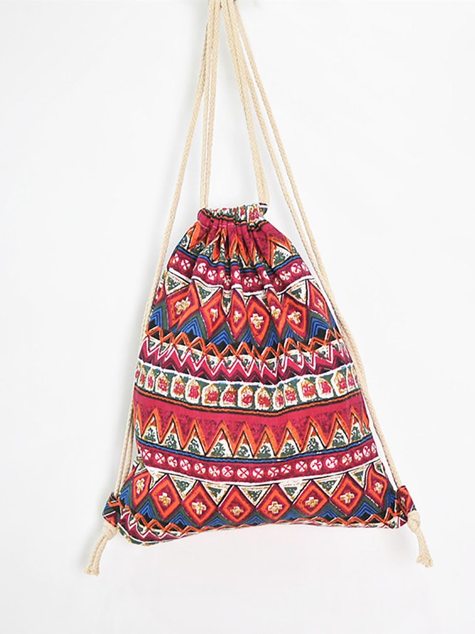Cotton Drawstring Backpack