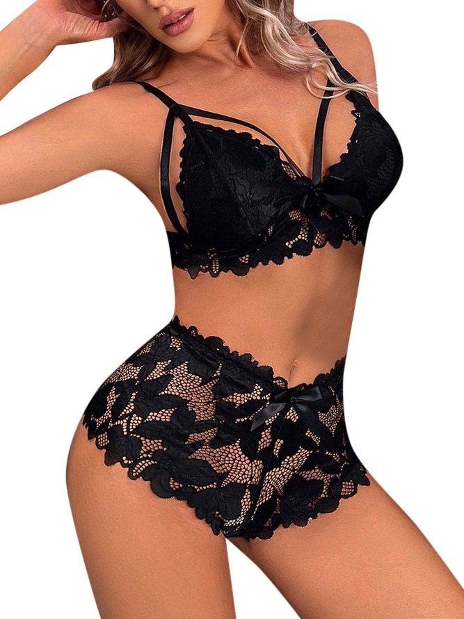 Sexy Lace Floral Bra & Panty Set