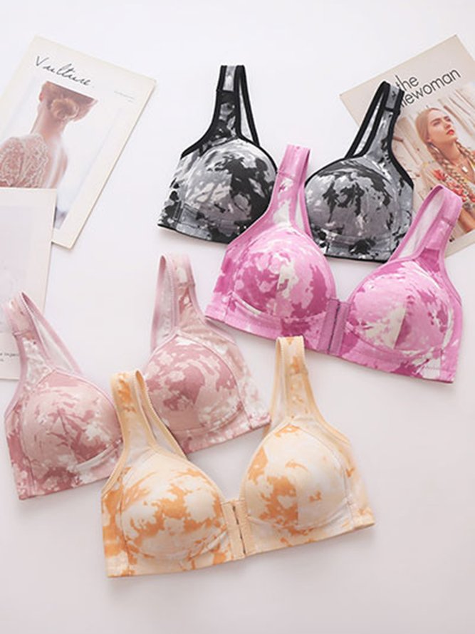 Printing Casual Tie-Dye Pattern Bra & Bralette