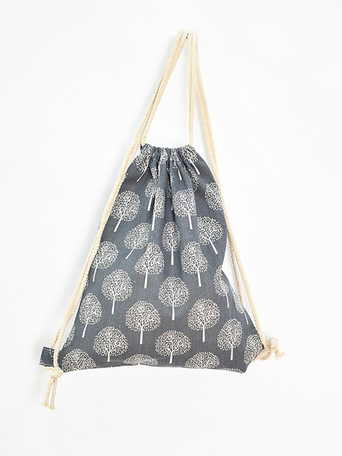 Cotton Drawstring Backpack