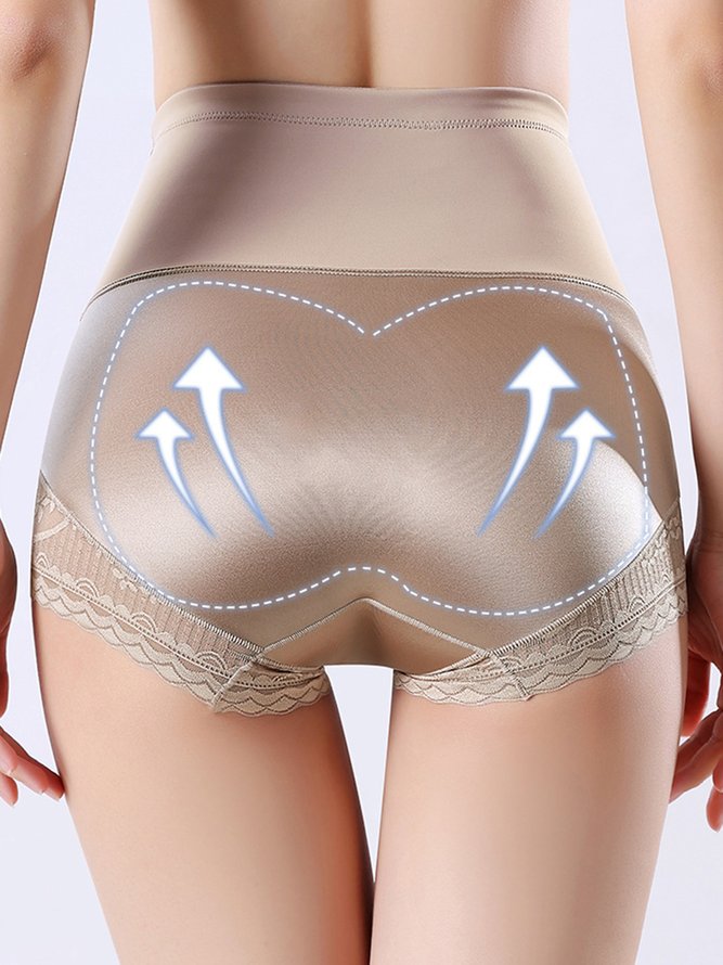 Sexy Lace Breathable Stretch Tummy Control High Waist Briefs