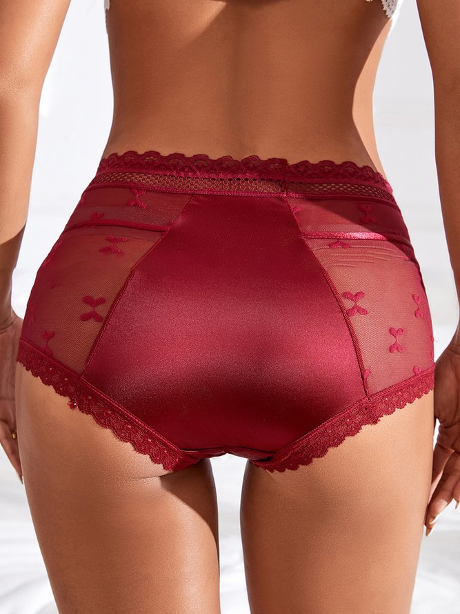 Breathable High Elastic Sexy Exquisite Lace High Waist Panties