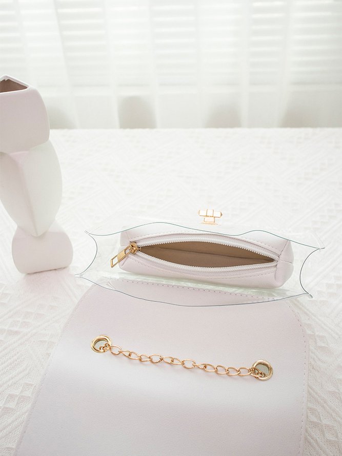 Urban Casual Flower Embroidered Leather Double Layer Messenger Bag Women