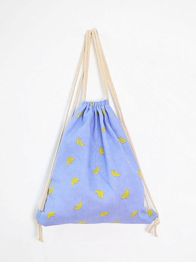 Cotton Drawstring Backpack
