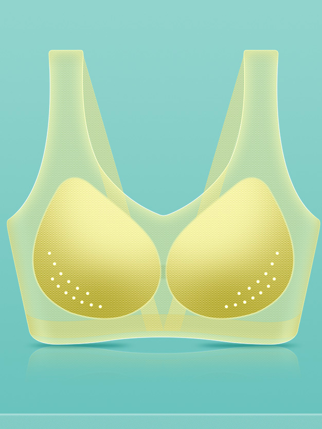 V Neck Plain Casual Sports Bra