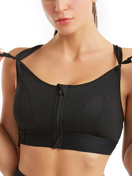 Front zipper sports bra beauty back corset yoga bra