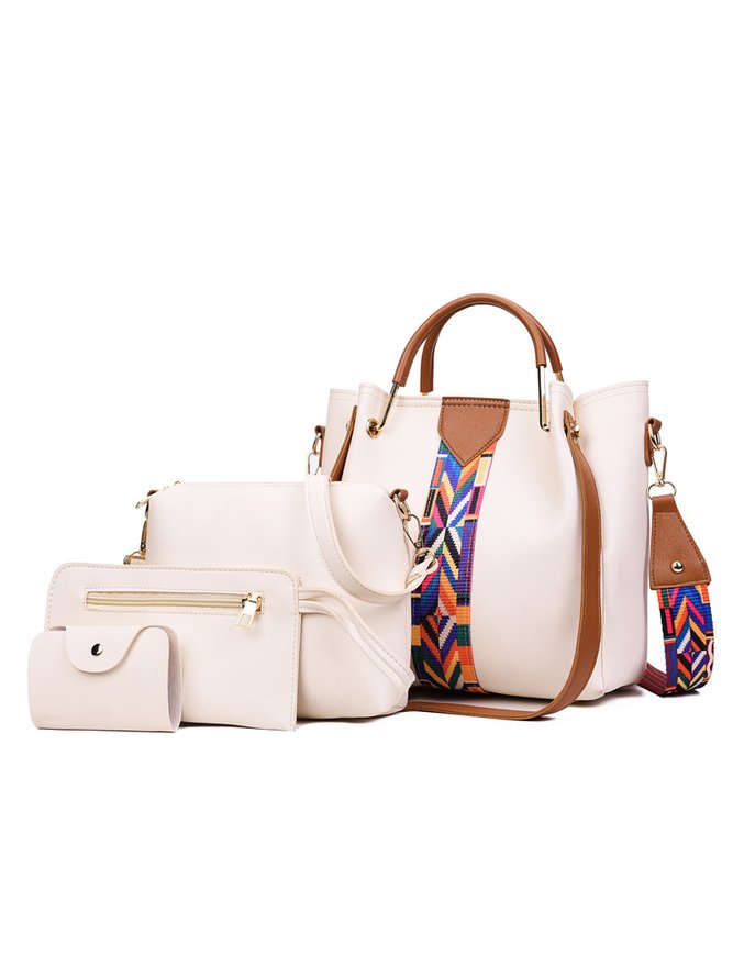 Casual Leather Handbag Set Business Ladies Bag