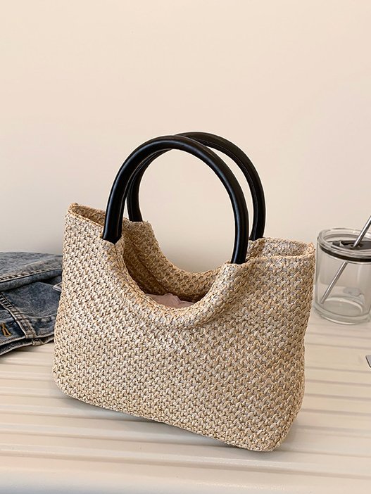 Casual Large Capacity Portable Straw Bag Women's