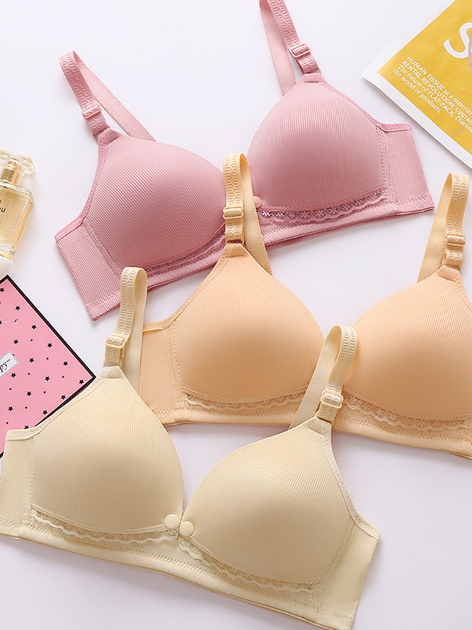 Breathable Comfortable Lace Front Button Nursing Bra