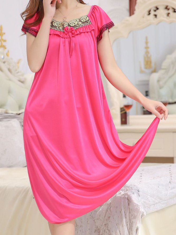 Sexy Lace Mid Length Home Night Dress