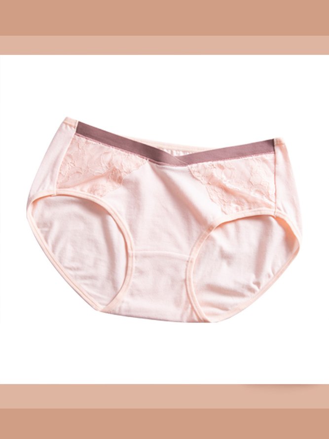 Floral Semi-Casual Lace Low Waist Support Panties