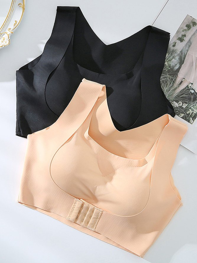 Breathable Comfortable Casual Front Button Seamless Bra